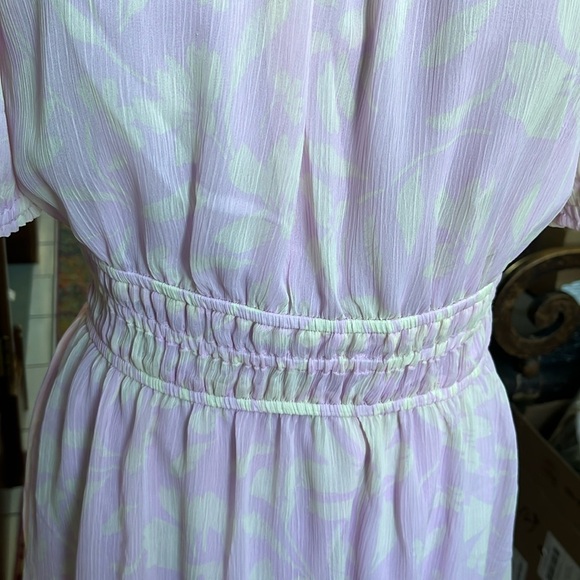 Ann Taylor fact.  Maxi dress  lavender/white floral pattern  sheer/ lining  Sz M - Picture 14 of 16